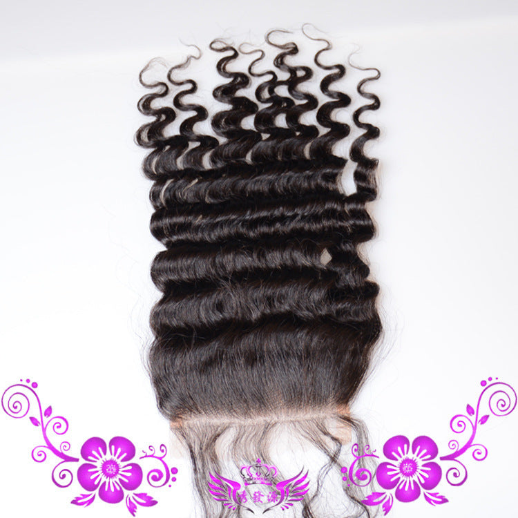 Live-action Wigs Hand-woven Human Hair Block Deep Wave Closure Full Lace Wig Live-action Wigs Hand-woven Human Hair Block Deep Wave Closure Full Lace Wig